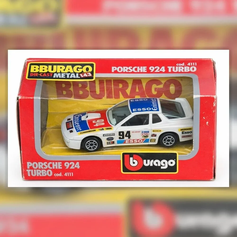 Bburago Porsche 924 Turbo 1:43 #94 ESSO Diecast With Box